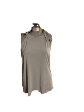 Banana Republic Light Grey Sleeveless Blouse large